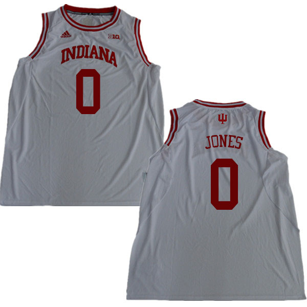 Men #0 Curtis Jones Indiana Hoosiers College Basketball Jerseys Sale-White